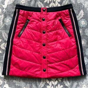 Alp N Rock Red Valentina Quilted Mini Skirt Athletic Bubble